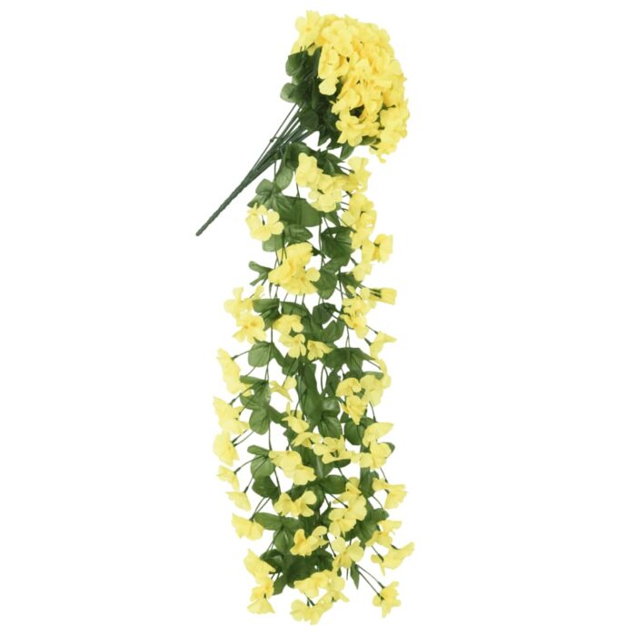 Guirlandes de fleurs de Noël 3 pcs jaune 85 cm – Image 3