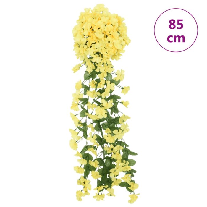 Guirlandes de fleurs de Noël 3 pcs jaune 85 cm – Image 6