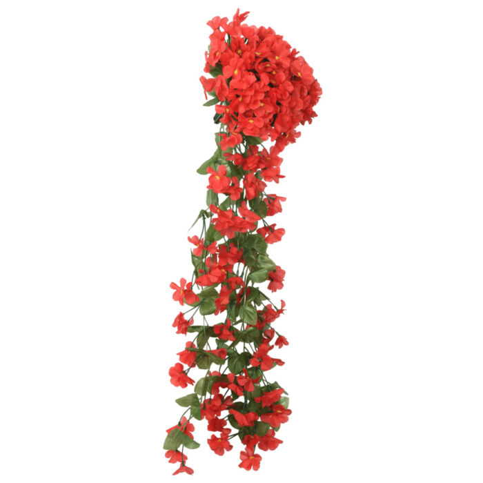 Guirlandes de fleurs de Noël 3 pcs rouge 85 cm – Image 2