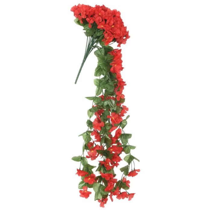 Guirlandes de fleurs de Noël 3 pcs rouge 85 cm – Image 3