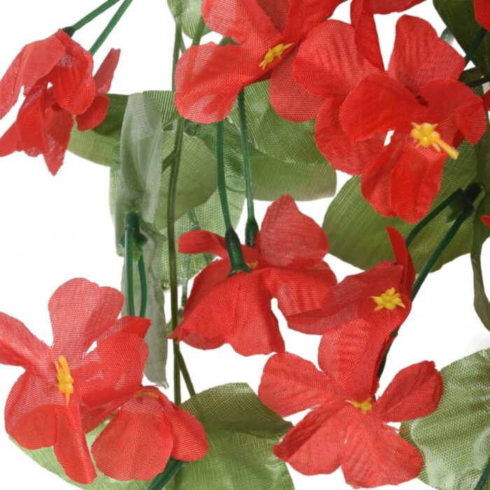 Guirlandes de fleurs de Noël 3 pcs rouge 85 cm – Image 5