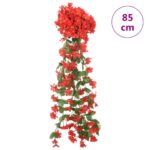 Guirlandes de fleurs de Noël 3 pcs rouge 85 cm – Image 6