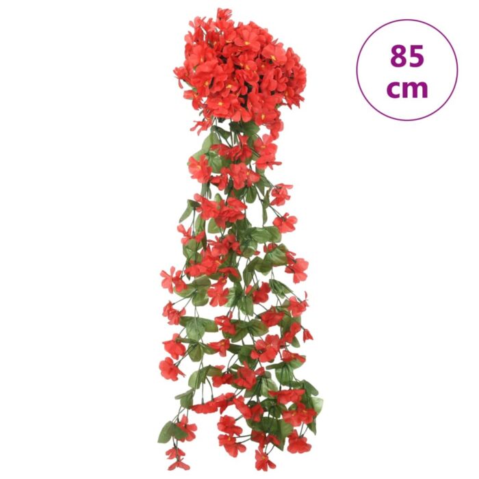 Guirlandes de fleurs de Noël 3 pcs rouge 85 cm – Image 6