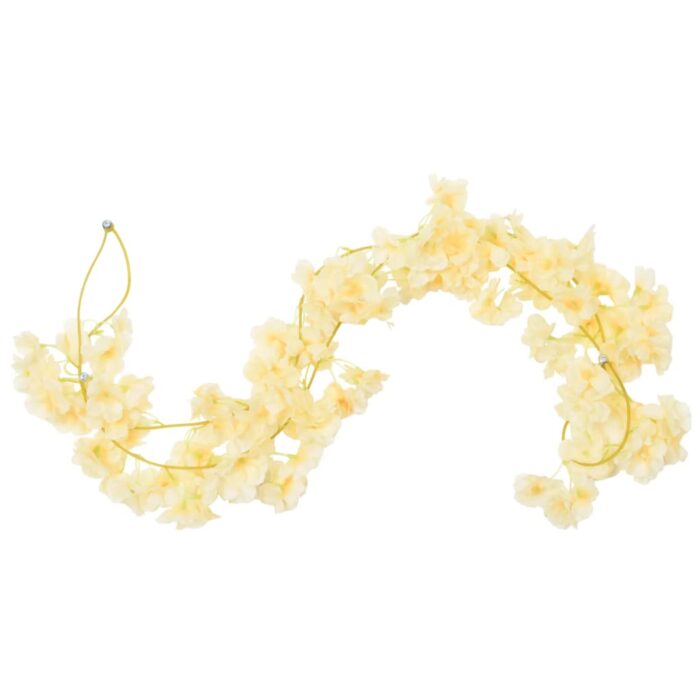 Guirlandes de fleurs de Noël 6 pcs champagne 180 cm – Image 2
