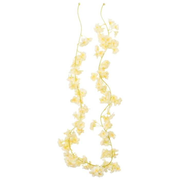Guirlandes de fleurs de Noël 6 pcs champagne 180 cm – Image 3