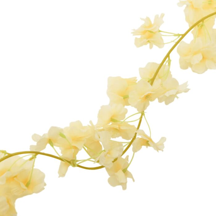 Guirlandes de fleurs de Noël 6 pcs champagne 180 cm – Image 4
