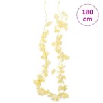 Guirlandes de fleurs de Noël 6 pcs champagne 180 cm – Image 6
