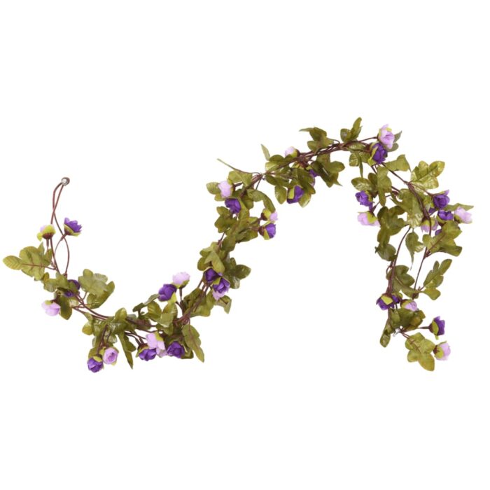 Guirlandes de fleurs de Noël 6 pcs violet clair 215 cm – Image 2