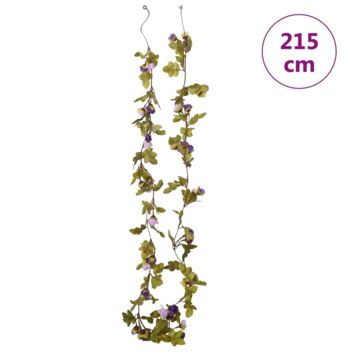 Guirlandes de fleurs de Noël 6 pcs violet clair 215 cm – Image 6
