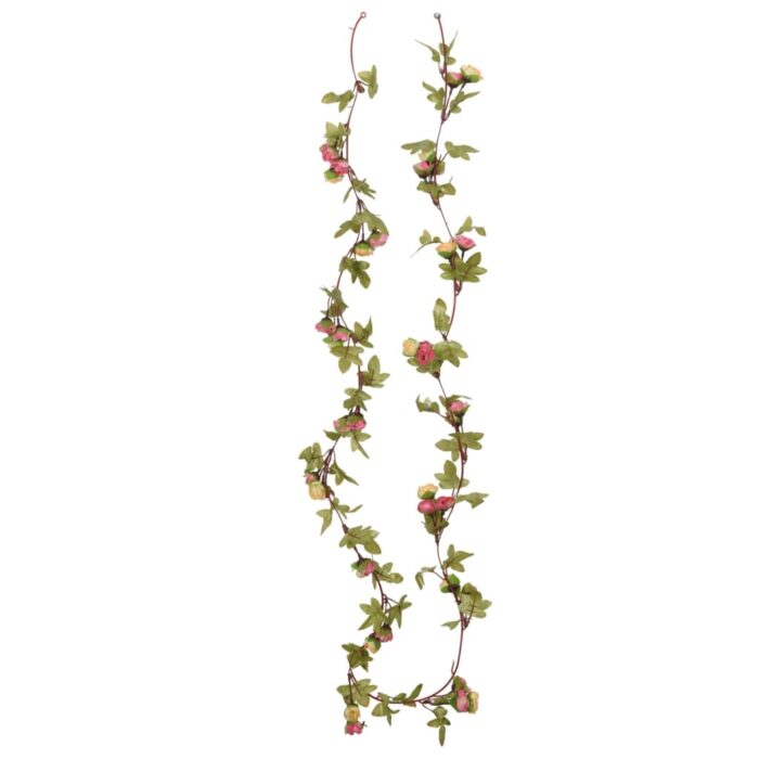 Guirlandes de fleurs de Noël 6 pcs rose 215 cm – Image 3