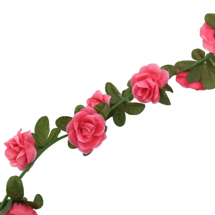 Guirlandes de fleurs de Noël 6 pcs rose 240 cm – Image 5
