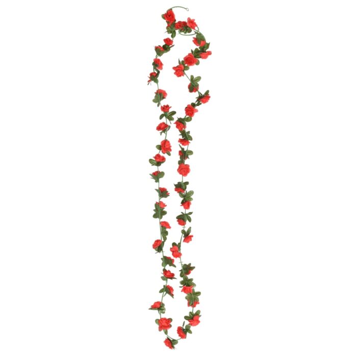 Guirlandes de fleurs de Noël 6 pcs rouge 240 cm – Image 3