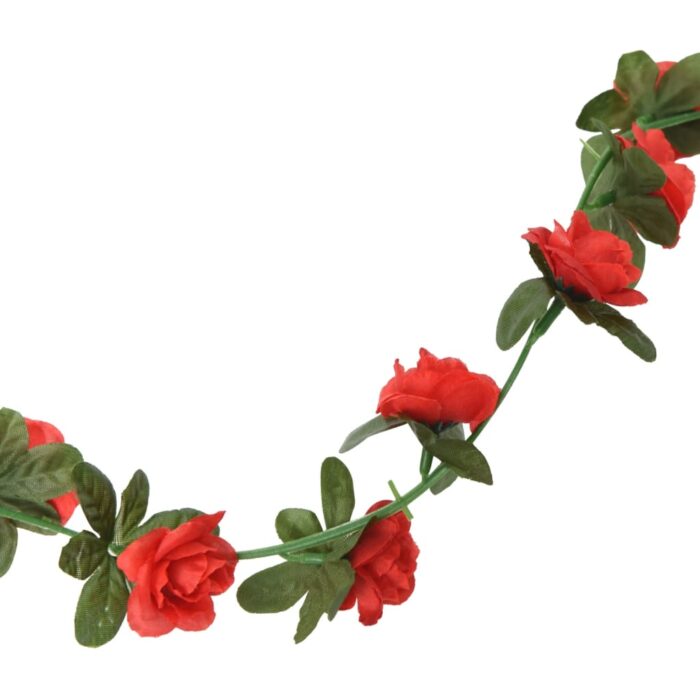 Guirlandes de fleurs de Noël 6 pcs rouge 240 cm – Image 4