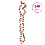 Guirlandes de fleurs de Noël 6 pcs rouge 240 cm – Image 6