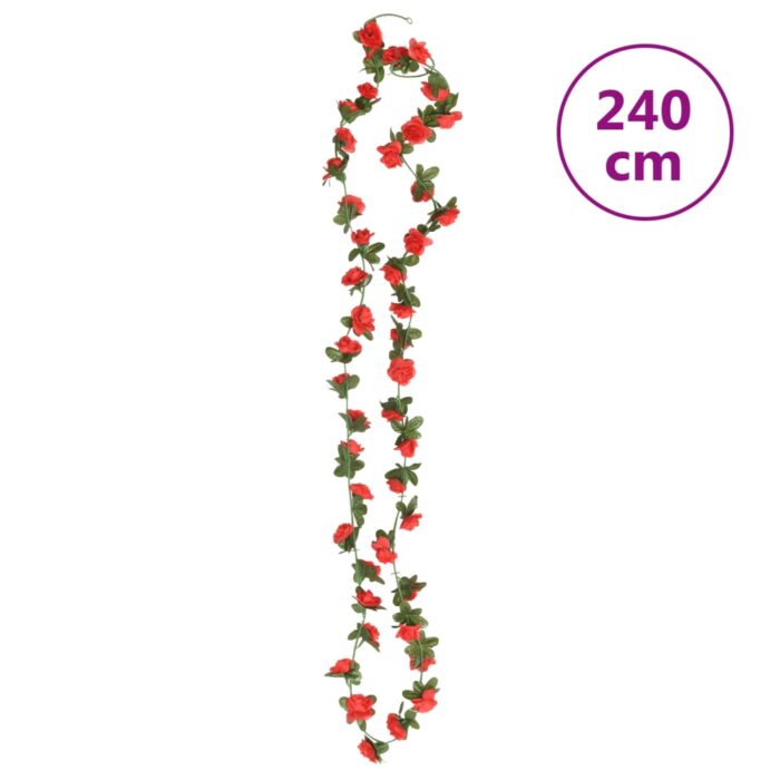 Guirlandes de fleurs de Noël 6 pcs rouge 240 cm – Image 6