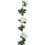 Guirlandes de fleurs de Noël 6 pcs blanc 240 cm – Image 5