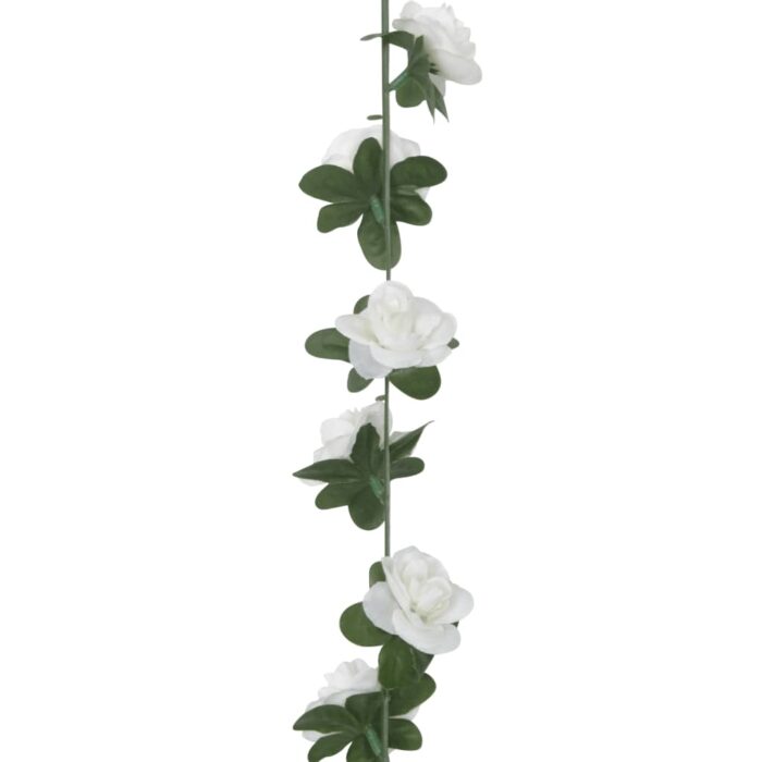 Guirlandes de fleurs de Noël 6 pcs blanc 240 cm – Image 5