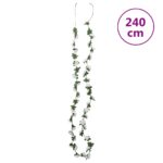 Guirlandes de fleurs de Noël 6 pcs blanc 240 cm – Image 6