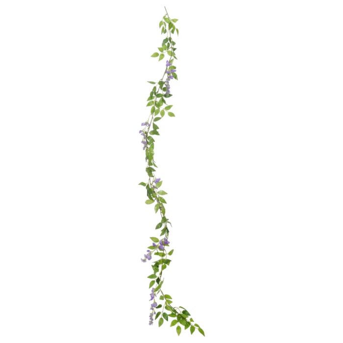 Guirlandes de fleurs de Noël 6 pcs violet 200 cm – Image 3