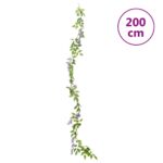 Guirlandes de fleurs de Noël 6 pcs violet 200 cm – Image 6