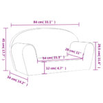 Canapé pour enfants 2 places rose peluche douce – Image 6