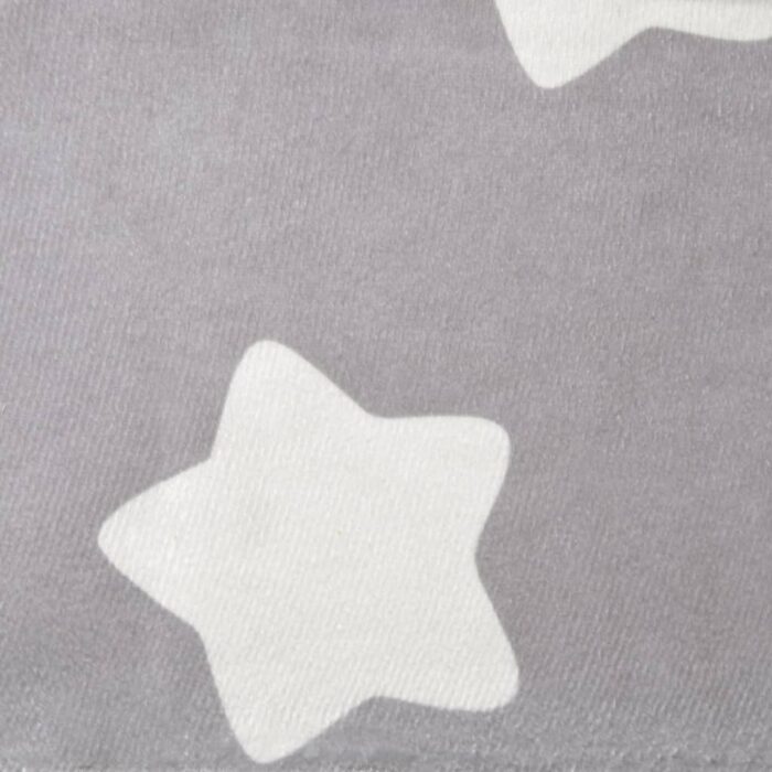 Canapé-lit pour enfants gris clair avec étoiles peluche douce – Image 6