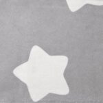Canapé-lit enfant 2 places gris clair étoiles peluche douce – Image 6