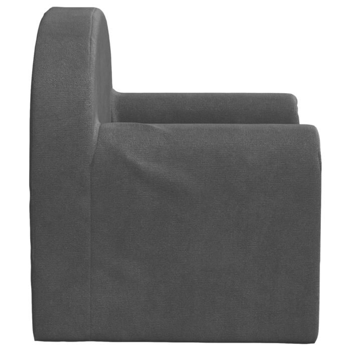 Canapé pour enfants anthracite peluche douce – Image 2
