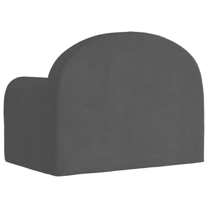 Canapé pour enfants anthracite peluche douce – Image 3