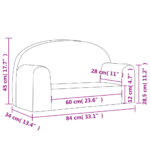 Canapé pour enfants 2 places rose peluche douce – Image 5