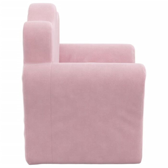 Canapé pour enfants rose peluche douce – Image 2