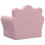 Canapé pour enfants rose peluche douce – Image 3