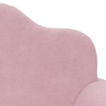 Canapé pour enfants 2 places rose peluche douce – Image 4