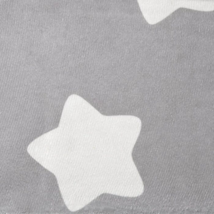 Canapé-lit pour enfants gris clair avec étoiles peluche douce – Image 6