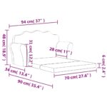 Canapé-lit enfant 2 places gris clair étoiles peluche douce – Image 6