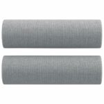 Canapé 3 places avec oreillers gris clair 180 cm tissu – Image 3