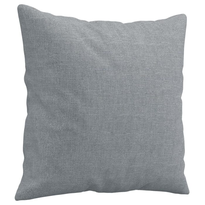 Canapé 3 places avec oreillers gris clair 180 cm tissu – Image 4