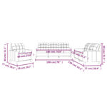 Ensemble de canapés 3 pcs avec coussins Noir Similicuir – Image 6