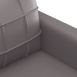 Ensemble de canapés 3 pcs avec coussins Gris Similicuir – Image 4