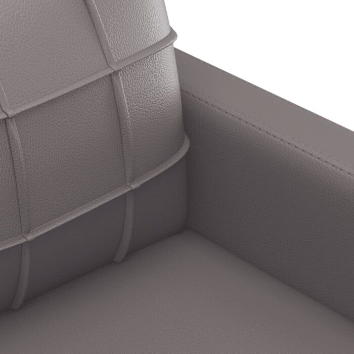 Ensemble de canapés 3 pcs avec coussins Gris Similicuir – Image 4