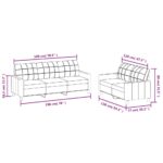 Ensemble de canapés 2 pcs et coussins Rouge bordeaux Similicuir – Image 5