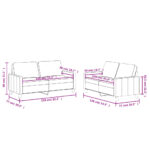 Ensemble de canapés 2 pcs et coussins Rouge bordeaux Similicuir – Image 5