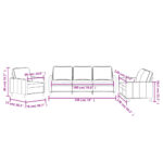 Ensemble de canapés 3 pcs avec coussins Gris clair Velours – Image 5