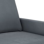 Ensemble de canapés 2 pcs avec coussins Gris foncé Velours – Image 3