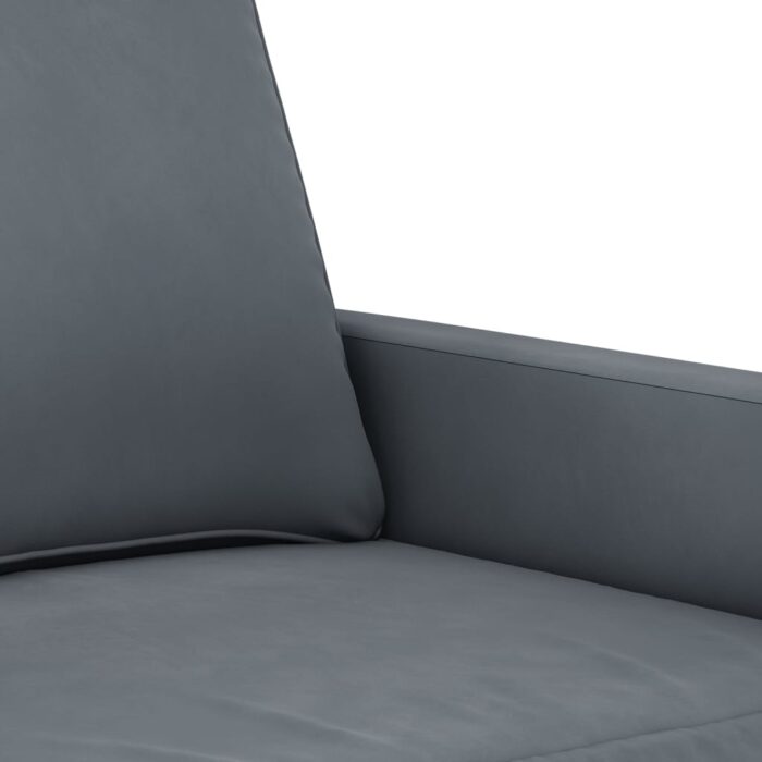 Ensemble de canapés 2 pcs avec coussins Gris foncé Velours – Image 3