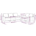 Ensemble de canapés 2 pcs avec coussins Gris foncé Velours – Image 5