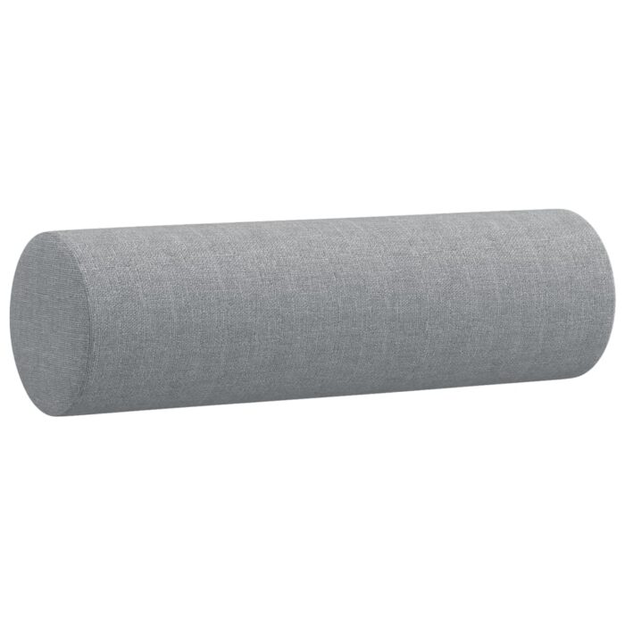 Ensemble de canapés 2 pcs coussins gris clair tissu – Image 5