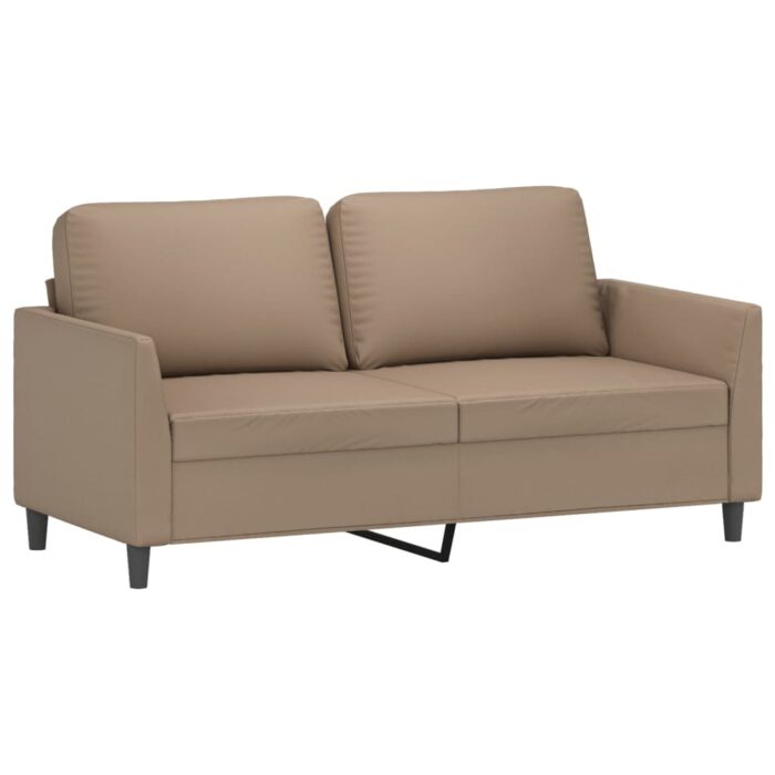 Ensemble de canapés 2 pcs avec coussins Cappuccino Similicuir – Image 2
