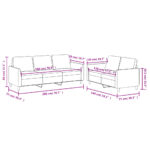 Ensemble de canapés 2 pcs avec coussins Noir Similicuir – Image 5