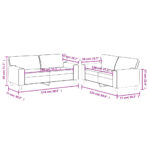 Ensemble de canapés 2 pcs noir similicuir – Image 5